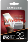 Flash карта Samsung EVO Plus 32 Gb microSD + adapter