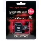 Flash карта QUMO 32 Gb 10 class microSD + adapter